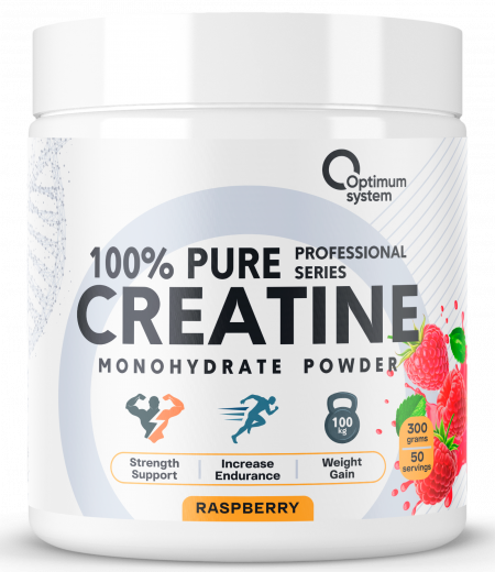 100% Pure Creatine Monohydrate 300 грамм (Малина)