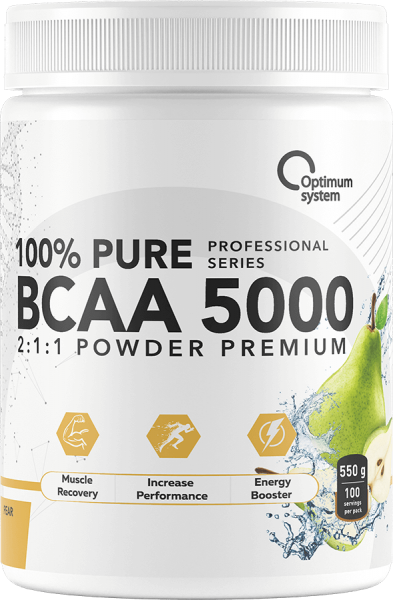 100% Pure BCAA 5000 Powder 550 грамм (Груша)