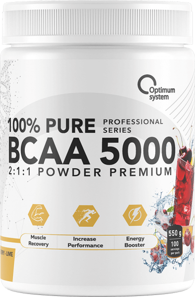 100% Pure BCAA 5000 Powder 550 грамм (Вишня-лайм)