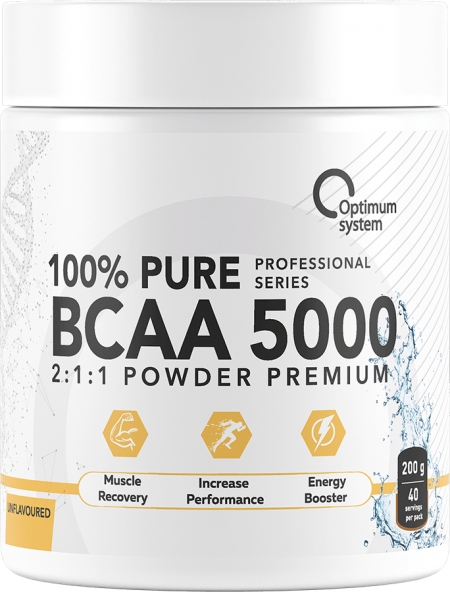 100% Pure BCAA 5000 Powder 200 грамм (Без вкуса)